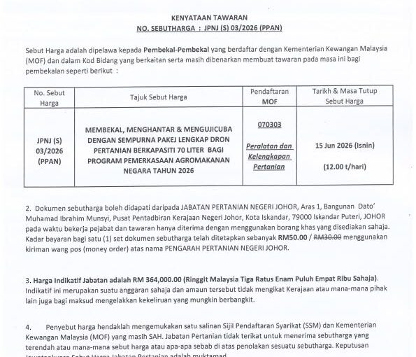 KENYATAAN TAWARAN SEBUTHARGA
